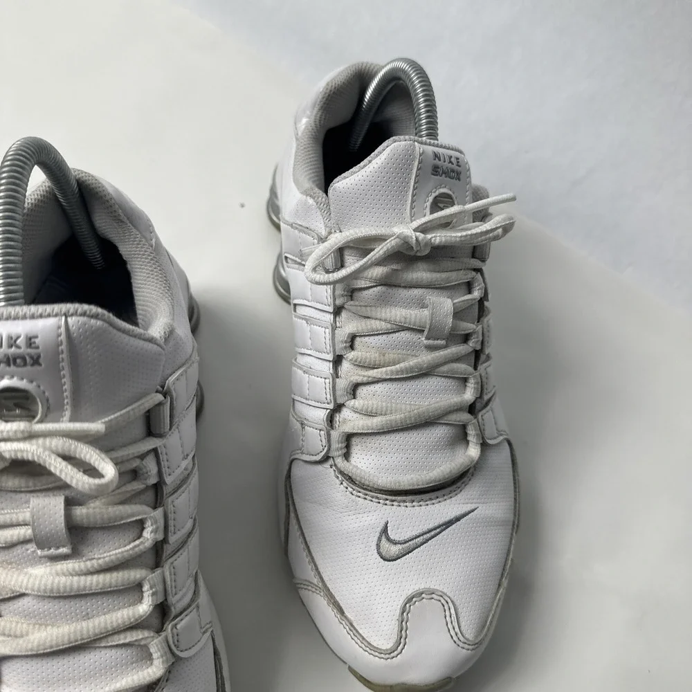 Nike Shox NZ SL White Silver Womens Running Shoes 9.5 Sneakers 366571-111 Retro